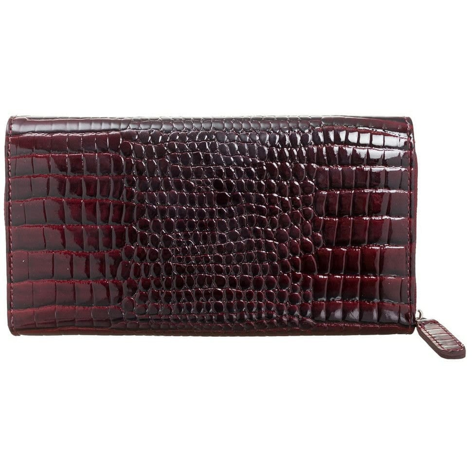 Гаманець жіночий шкіряний Desisan 152-626 бордо кроко лак