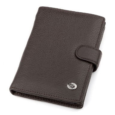 Мужской кошелек ST Leather 18331 (ST101) вертикальный Коричневый