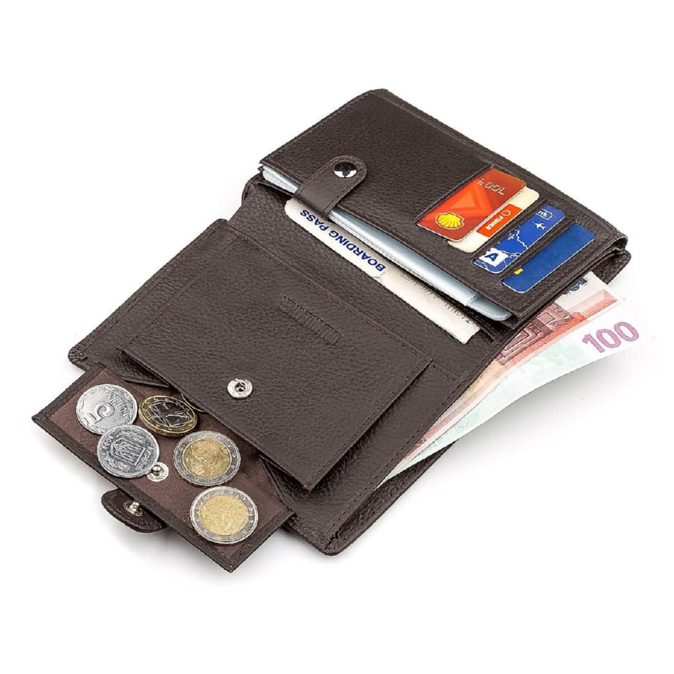 Стильний чоловічий гаманець горизонтального формату з натуральної шкіри з тисненням під крокодила CANPELLINI 21758 Синій