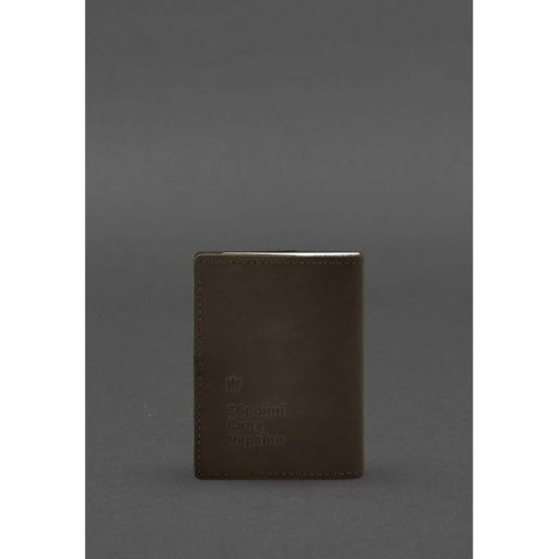 Шкіряна обкладинка для посвідчення офіцера 9.2 Темно-коричневий Crazy Horse