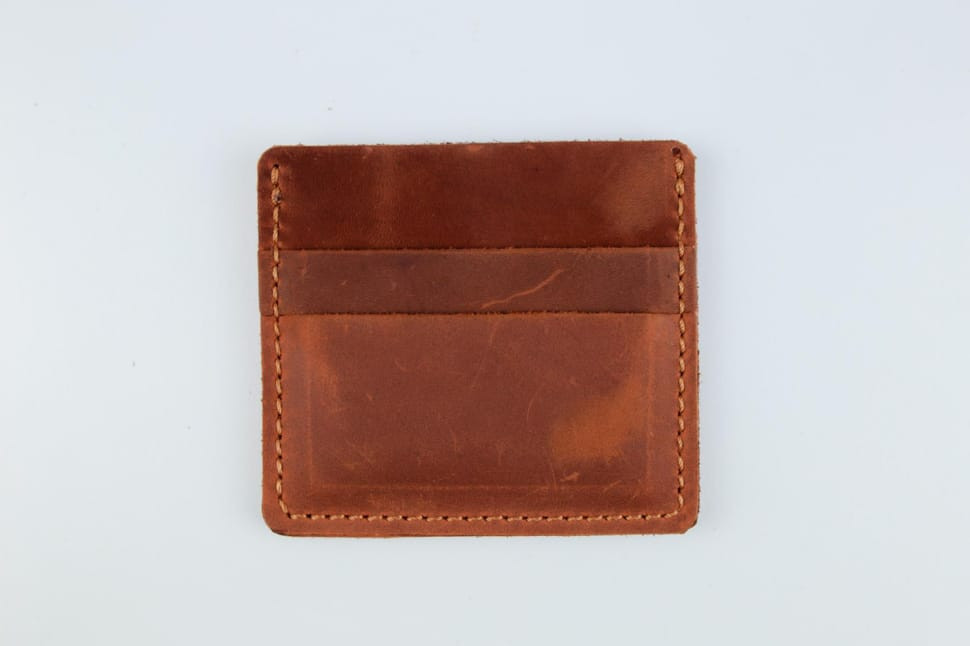 Men's genuine leather cardholder Crazy Horse SH025 (light brown)