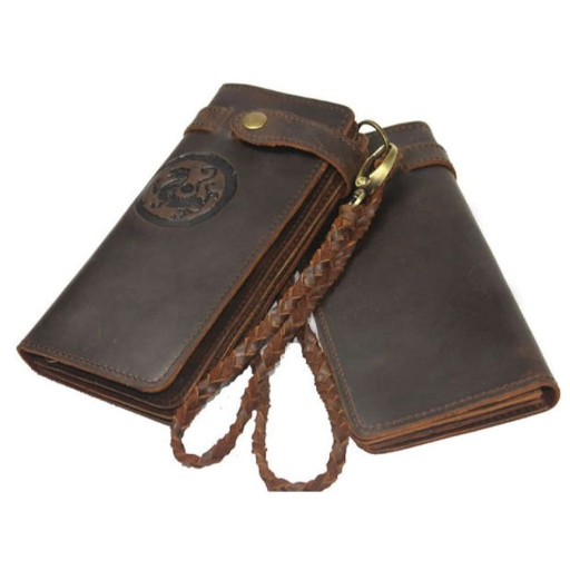 Стильне вінтажну шкіряне портмоне Дракон Tiding 3377