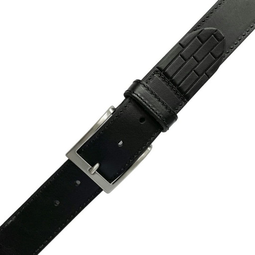 Ремінь шкіряний 4022 чорний чорний TONY PEROTTI