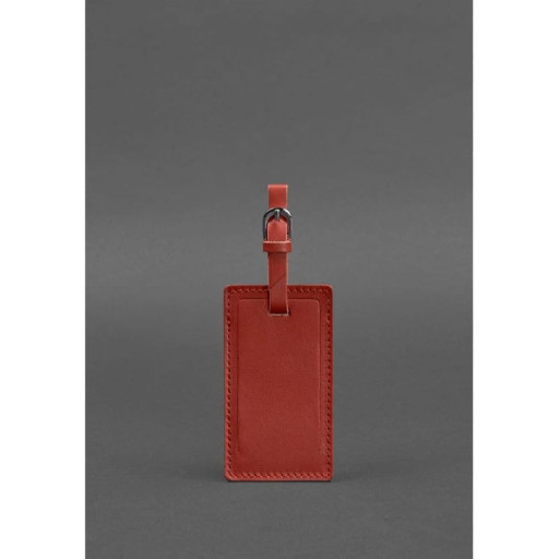 Шкіряна бирка для багажу 3.0 Червона