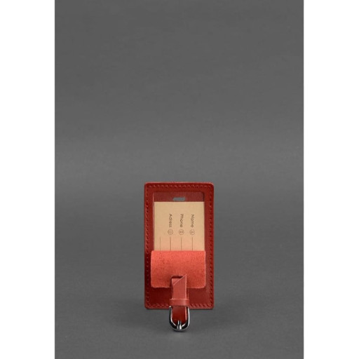 Шкіряна бирка для багажу 3.0 Червона