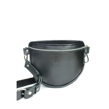 Vacation leather crossbody bag black