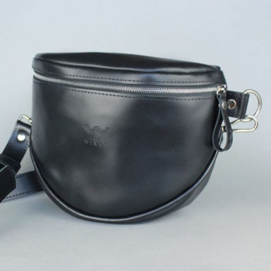 Vacation leather crossbody bag black