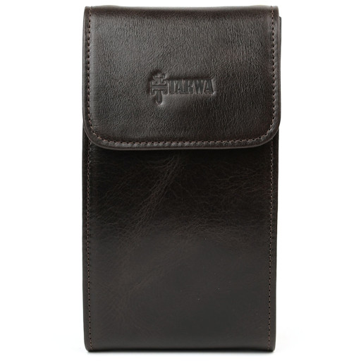 Шкіряна сумка-чохол для телефону панч GX-2122-4lx шоколадний глянець