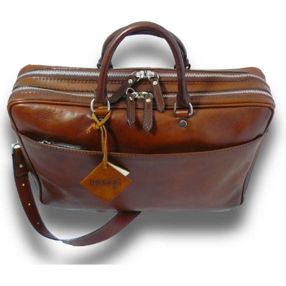 Soft leather briefcase Pratesi Cortona, article B229, Italy