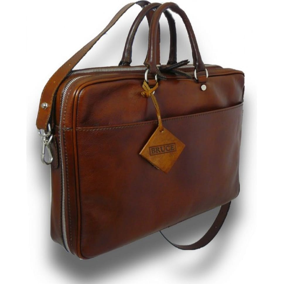 Soft leather briefcase Pratesi Cortona, article B229, Italy