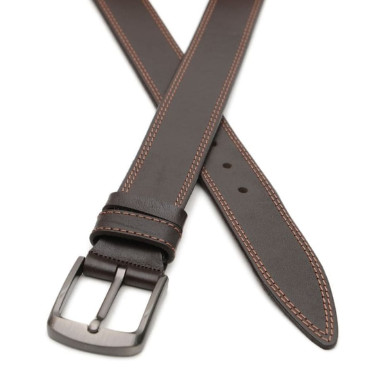 Мужской ремень из натуральной кожи V1115GX12-brown
