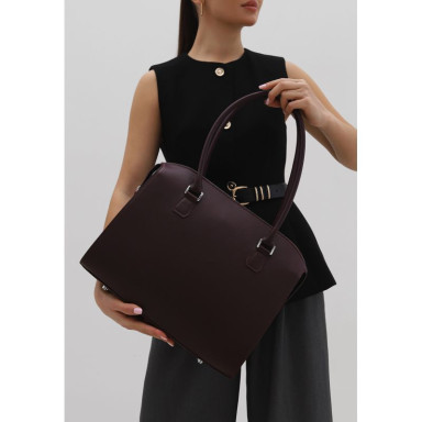 Womens genuine leather Business bag, burgundy
