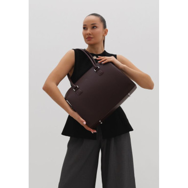 Womens genuine leather Business bag, burgundy