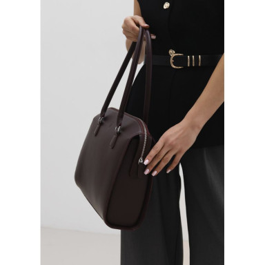 Womens genuine leather Business bag, burgundy