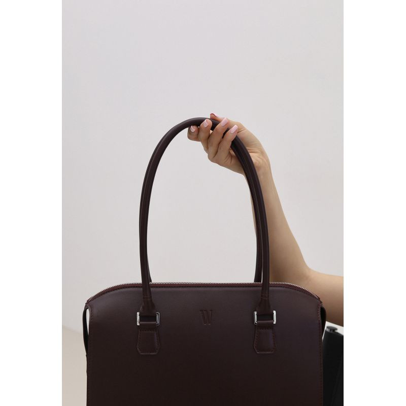 Жіноча сумка з натуральної шкіри Business бордова