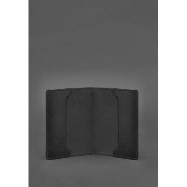 Leather cover for the official ID of a serviceman of the State Special Communications Service Black