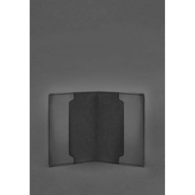 Leather cover for the official ID of a serviceman of the State Special Communications Service Black