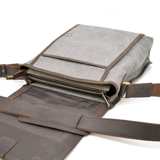 Мессенджер чоловічий мікс тканини canvas і шкіри RGj-3939-4lx TARWA