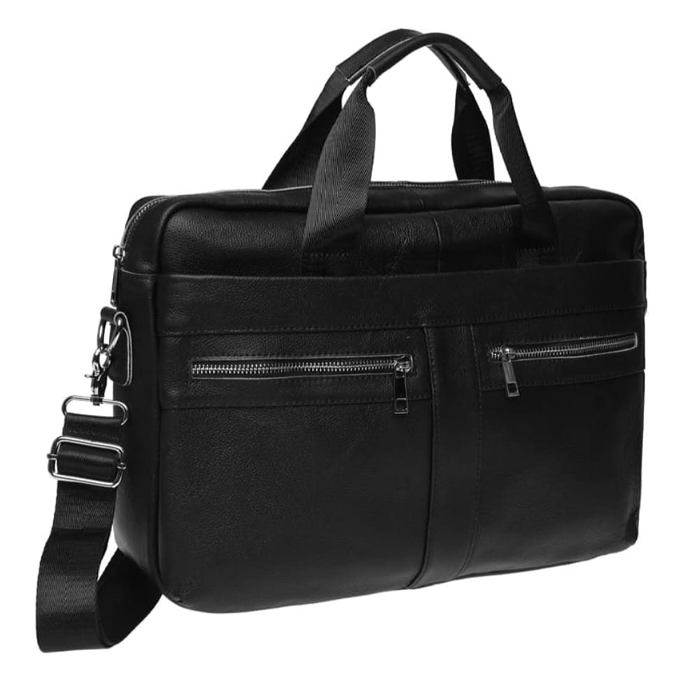 Чоловіча шкіряна сумка Borsa Leather k11120a-black