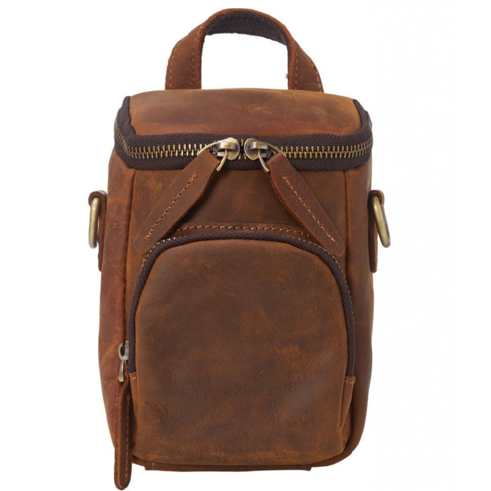 Мужская кожаная сумка через плечо BUFFALO BAGS M9097C коричневая