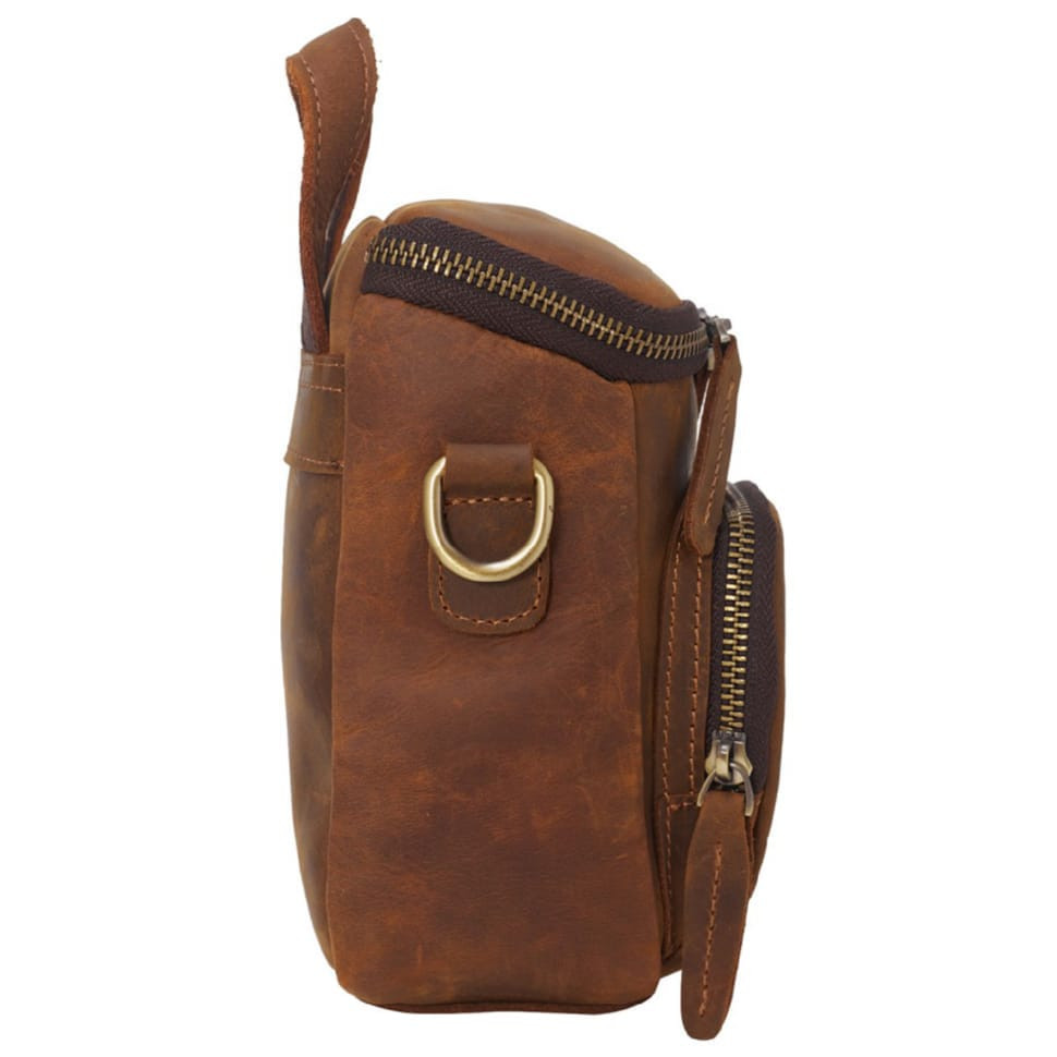 Мужская кожаная сумка через плечо BUFFALO BAGS M9097C коричневая