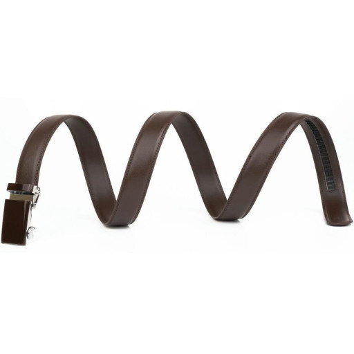 Ремінь чоловічий з прямокутною пряжкою Vintage 20311 Коричневий