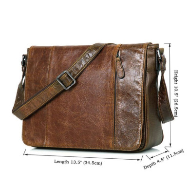 Men's shoulder bag with flap John McDee 7338B