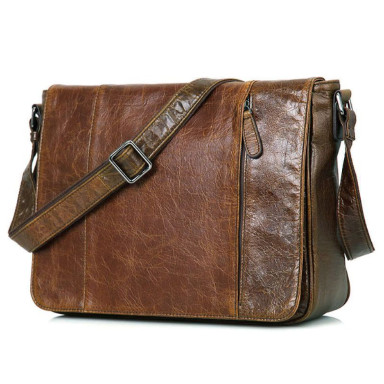 Men's shoulder bag with flap John McDee 7338B