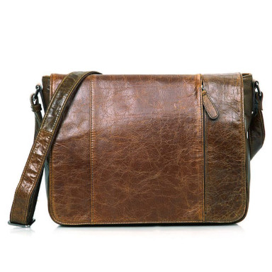 Men's shoulder bag with flap John McDee 7338B