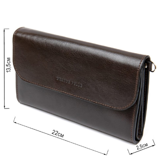 Чоловічий клатч із натуральної шкіри GRANDE PELLE 11426 Коричневий