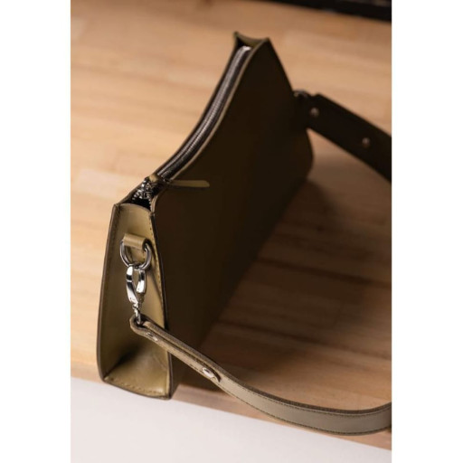 Жіноча шкіряна сумка Sally оливкова