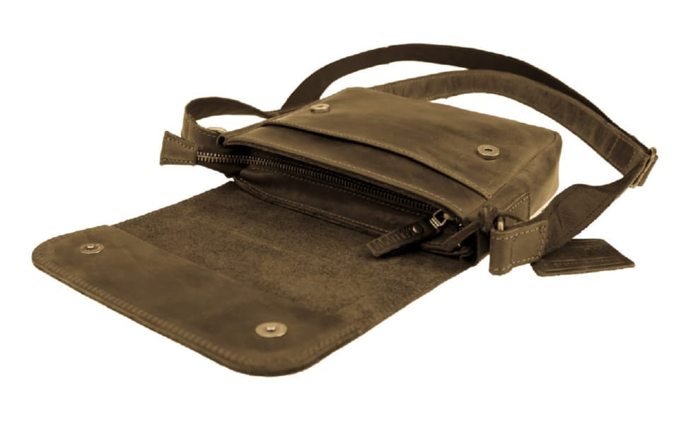 Women's leather small clutch bag SULLIVAN 2654(23) olive