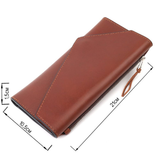 Практичний чоловічий портмоне Grande Pelle 11424 Коричневий