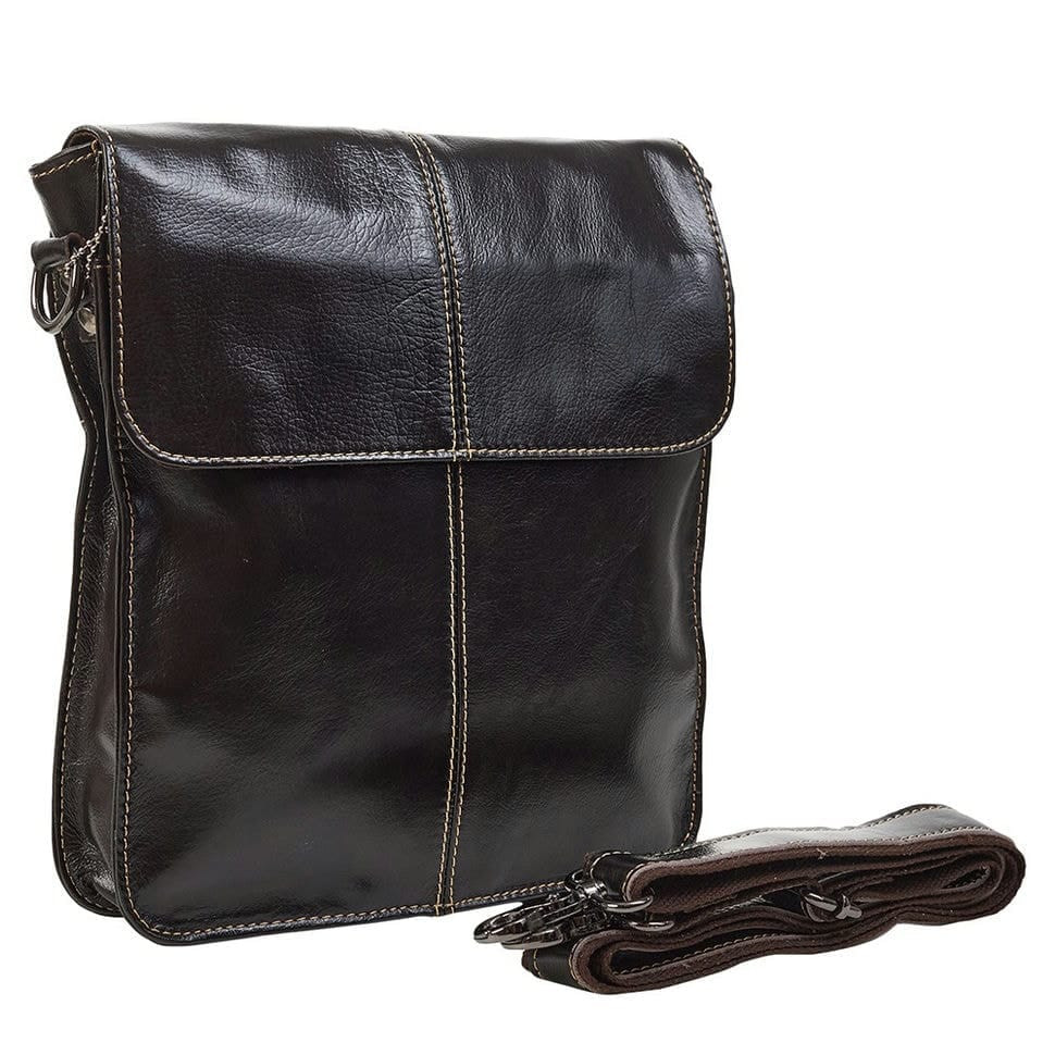 Чоловіча шкіряна сумка через плече BUFFALO BAGS M8821C коричнева