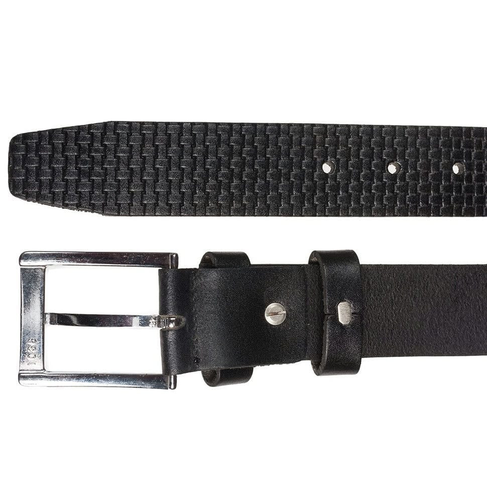 Ремінь шкіряний YSK класичний 3,5 см 3073-1 чорний