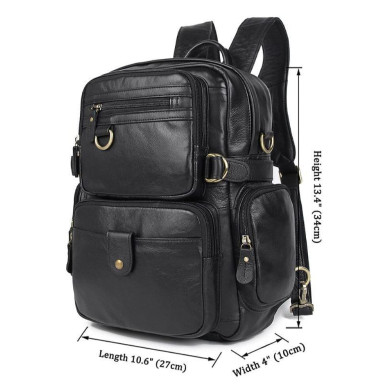 Men's leather backpack 7042A John McDee