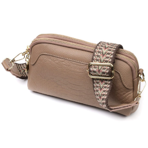 Жіноча сумка на два відділення з натуральної шкіри Vintage 22356