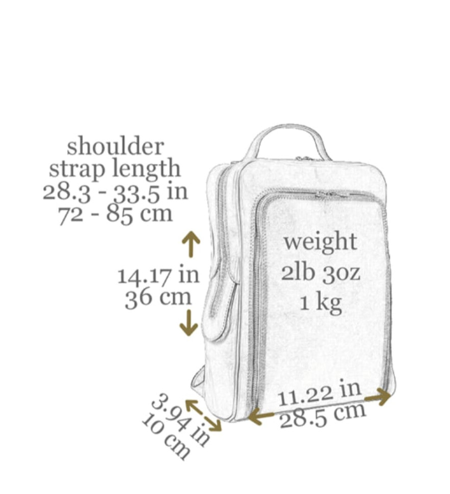 Womens Leather Backpack - The Sun Also Rises -  Black color -  Time Resistance 5211801W