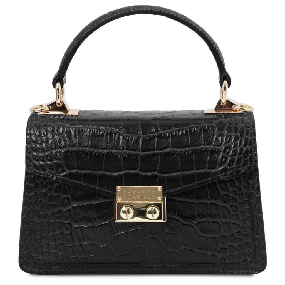 Шкіряна міні-сумка з принтом TL Bag Croc Tuscany TL141995