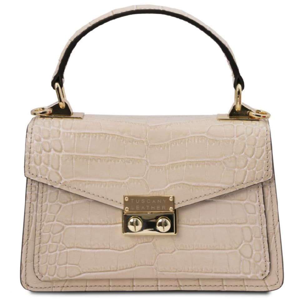 Шкіряна міні-сумка з принтом TL Bag Croc Tuscany TL141995