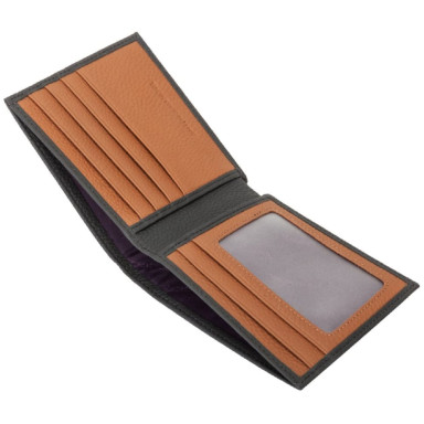 Mens wallet Smith & Canova 90013 (Black-Tan)