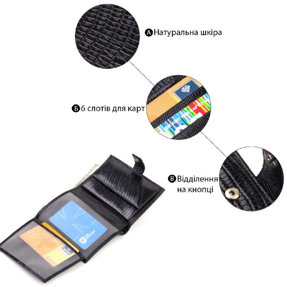 Фактурний вертикальний чоловічий гаманець середнього розміру з натуральної шкіри з тисненням CANPELLINI 21859 Чорний