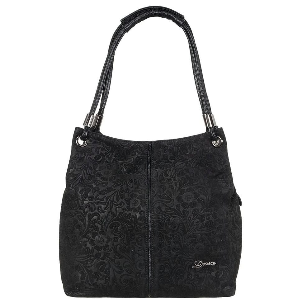 Сумка жіноча шкіряна Desisan 7153-221 чорний замш