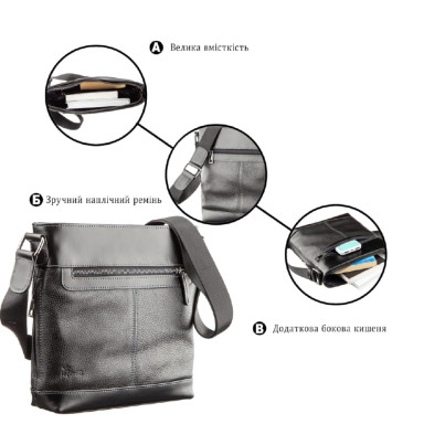 Multifunctional bag for men SHVIGEL 11181 Black