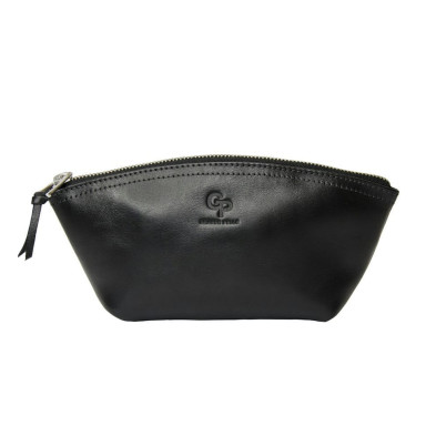 Cosmetic bag Grande Pelle 805610 glossy leather black
