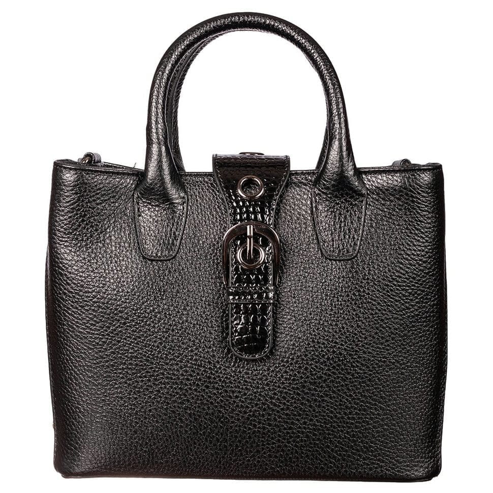 Сумка жіноча шкіряна Desisan 6030-011 чорний флотар