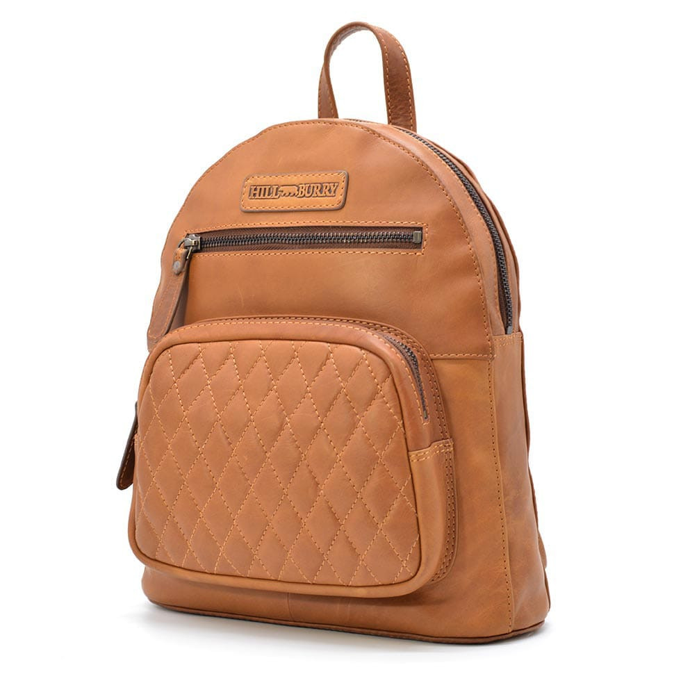 Шкіряний жіночий рюкзак HILL BURRY HB15148B стьобаний