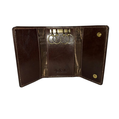 Leather key holder Italico 2533 moro brown