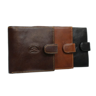 Leather wallet Italico 1256 cognac cognac