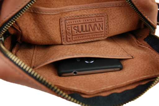 Сумка чоловіча шкіряна на плече SULLIVAN 35495 (27) світло-коричнева